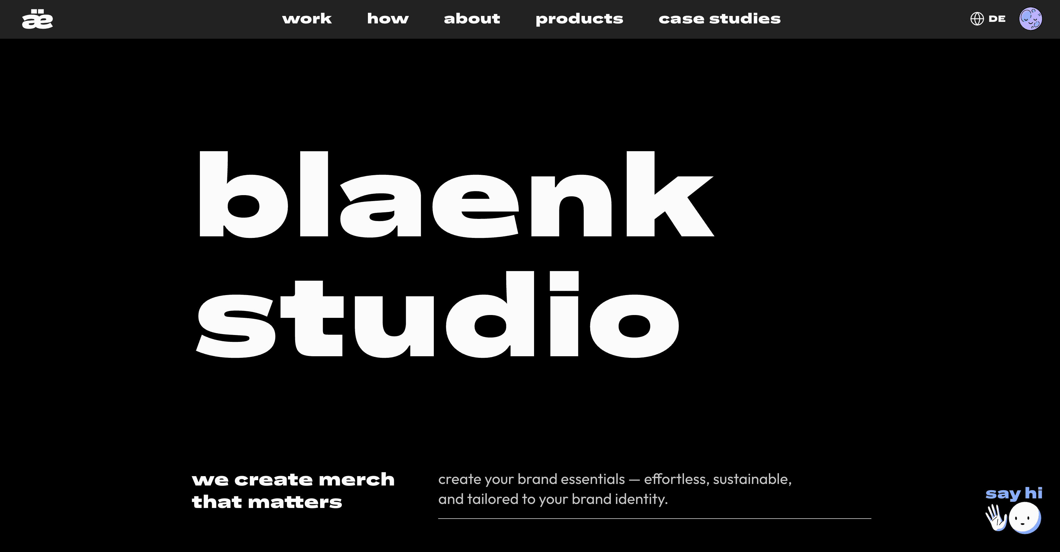 blaenk studio website