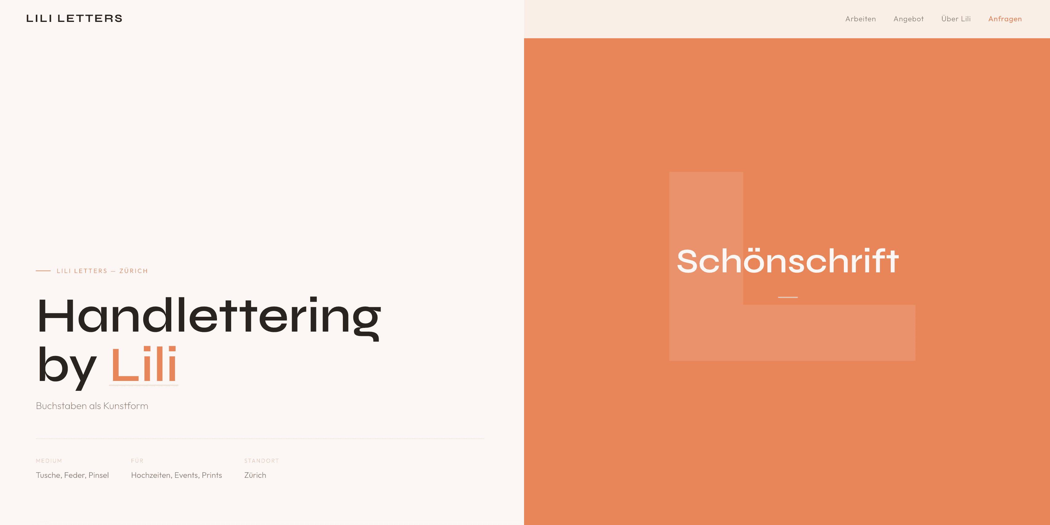 Lili Letters website